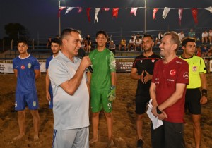 Manavgat da Plaj Futbolu Heyecan